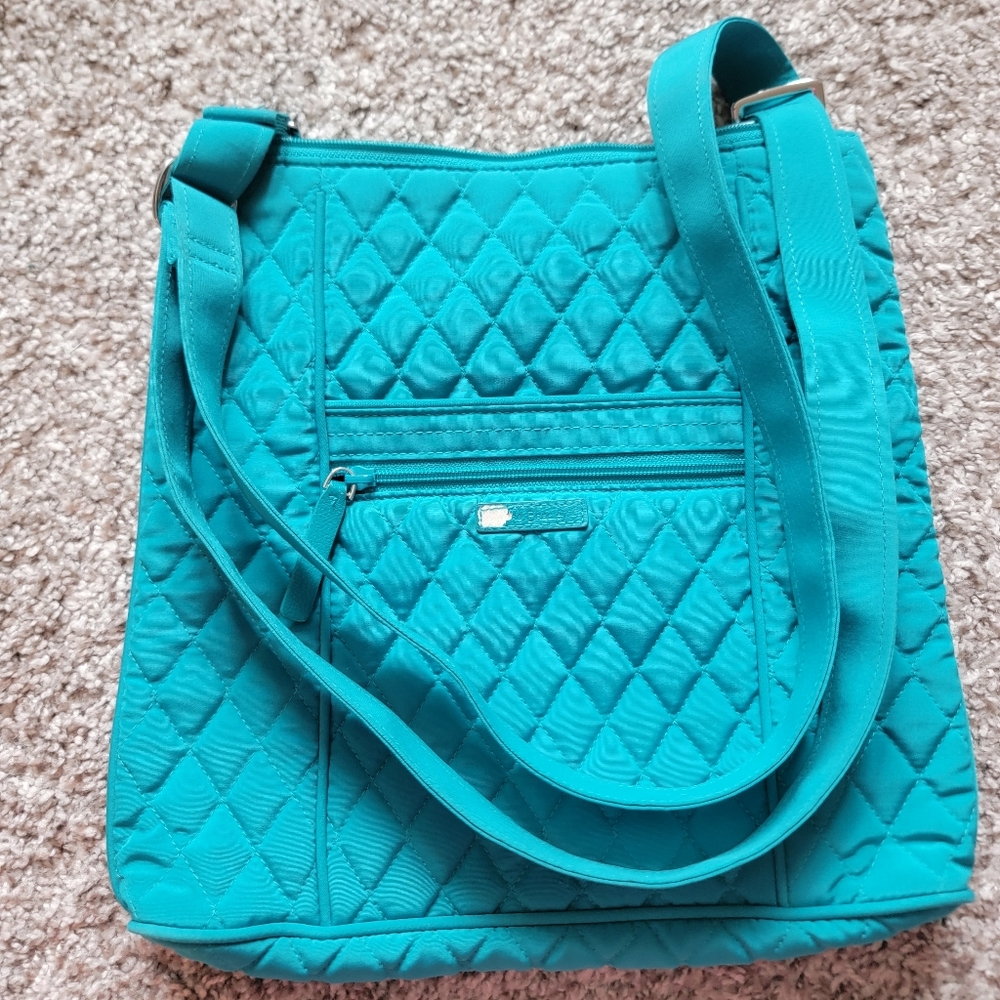 Vera Bradley Aqua Quilted Crossbody Bag